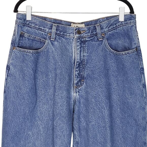 Vintage L.L. Bean Relaxed Fit Flannel Lined Jeans Size 36x30 - Picture 6 of 11